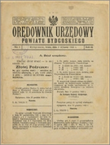 Orędownik Urzędowy Powiatu Bydgoskiego, 1923, nr 1
