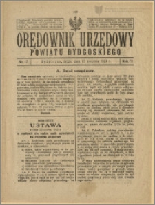 Orędownik Urzędowy Powiatu Bydgoskiego, 1923, nr 17