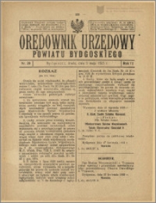 Orędownik Urzędowy Powiatu Bydgoskiego, 1923, nr 20