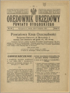 Orędownik Urzędowy Powiatu Bydgoskiego, 1923, nr 33