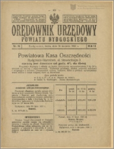 Orędownik Urzędowy Powiatu Bydgoskiego, 1923, nr 34