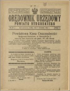Orędownik Urzędowy Powiatu Bydgoskiego, 1923, nr 37