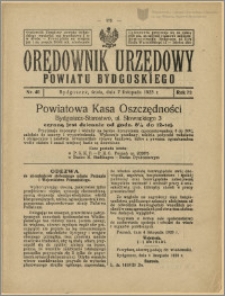 Orędownik Urzędowy Powiatu Bydgoskiego, 1923, nr 46