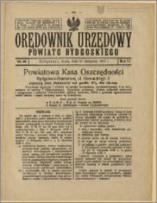 Orędownik Urzędowy Powiatu Bydgoskiego, 1923, nr 48