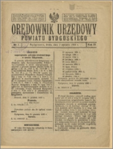 Orędownik Urzędowy Powiatu Bydgoskiego, 1924, nr 1