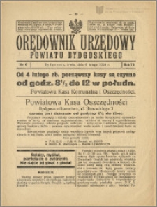 Orędownik Urzędowy Powiatu Bydgoskiego, 1924, nr 6