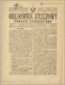 Orędownik Urzędowy Powiatu Bydgoskiego, 1924, nr 9