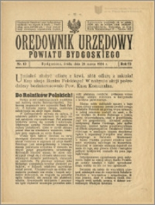 Orędownik Urzędowy Powiatu Bydgoskiego, 1924, nr 13