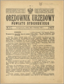 Orędownik Urzędowy Powiatu Bydgoskiego, 1924, nr 14
