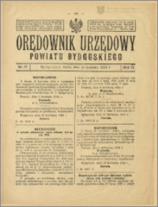 Orędownik Urzędowy Powiatu Bydgoskiego, 1924, nr 17