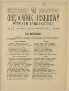 Orędownik Urzędowy Powiatu Bydgoskiego, 1924, nr 42