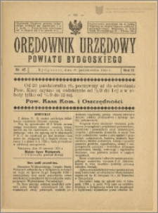 Orędownik Urzędowy Powiatu Bydgoskiego, 1924, nr 45