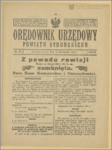 Orędownik Urzędowy Powiatu Bydgoskiego, 1924, nr 47