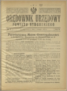 Orędownik Urzędowy Powiatu Bydgoskiego, 1925, nr 5