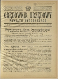 Orędownik Urzędowy Powiatu Bydgoskiego, 1925, nr 8