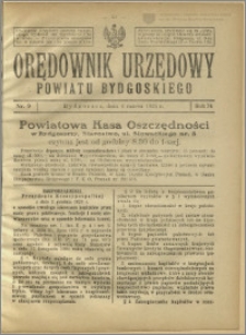 Orędownik Urzędowy Powiatu Bydgoskiego, 1925, nr 9