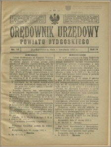 Orędownik Urzędowy Powiatu Bydgoskiego, 1925, nr 13