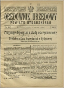 Orędownik Urzędowy Powiatu Bydgoskiego, 1925, nr 22