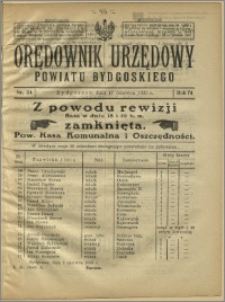 Orędownik Urzędowy Powiatu Bydgoskiego, 1925, nr 24
