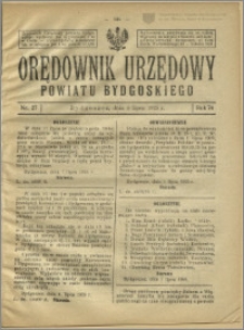 Orędownik Urzędowy Powiatu Bydgoskiego, 1925, nr 27