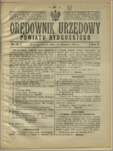 Orędownik Urzędowy Powiatu Bydgoskiego, 1925, nr 33