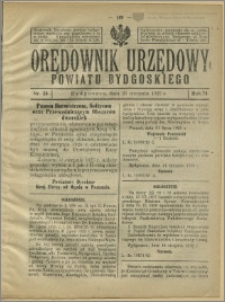 Orędownik Urzędowy Powiatu Bydgoskiego, 1925, nr 34