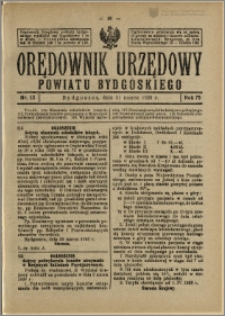 Orędownik Urzędowy Powiatu Bydgoskiego, 1926, nr 13
