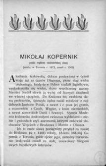 Mikołaj Kopernik polski mędrzec nieśmiertelnej sławy