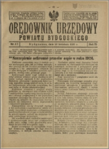 Orędownik Urzędowy Powiatu Bydgoskiego, 1926, nr 17