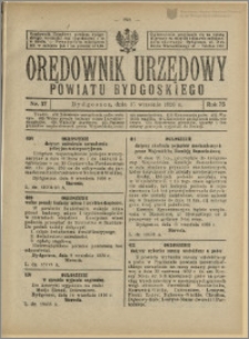 Orędownik Urzędowy Powiatu Bydgoskiego, 1926, nr 37