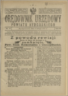 Orędownik Urzędowy Powiatu Bydgoskiego, 1927, nr 6
