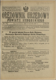 Orędownik Urzędowy Powiatu Bydgoskiego, 1927, nr 11