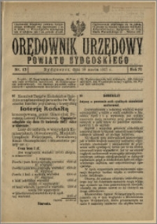 Orędownik Urzędowy Powiatu Bydgoskiego, 1927, nr 13