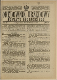 Orędownik Urzędowy Powiatu Bydgoskiego, 1927, nr 15