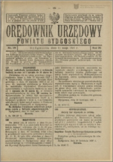 Orędownik Urzędowy Powiatu Bydgoskiego, 1927, nr 19