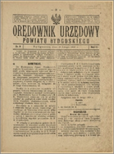 Orędownik Urzędowy Powiatu Bydgoskiego, 1928, nr 9