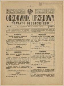 Orędownik Urzędowy Powiatu Bydgoskiego, 1928, nr 15