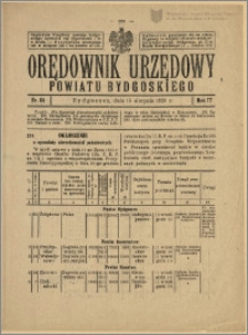 Orędownik Urzędowy Powiatu Bydgoskiego, 1928, nr 34