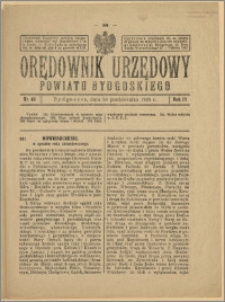 Orędownik Urzędowy Powiatu Bydgoskiego, 1928, nr 45