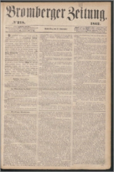 Bromberger Zeitung, 1862, nr 218