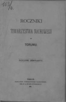 Roczniki Towarzystwa Naukowego w Toruniu, R. 18, (1911)