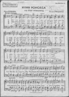 Hymn Pomorza : na chór mieszany