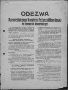 Odezwa Rzemieślniczego Komitetu Pożyczki Narodowej do Rzemiosła Pomorskiego!