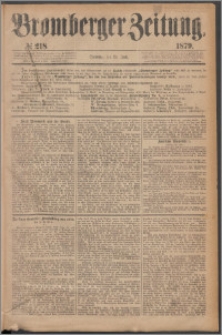 Bromberger Zeitung, 1879, nr 218