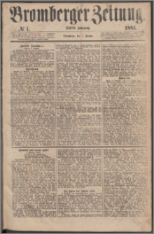 Bromberger Zeitung, 1881, nr 1