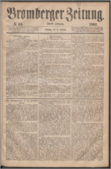 Bromberger Zeitung, 1881, nr 43