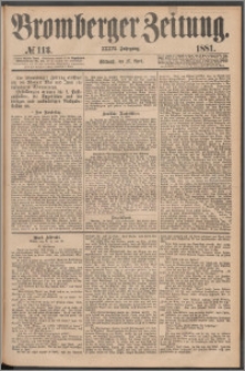 Bromberger Zeitung, 1881, nr 113