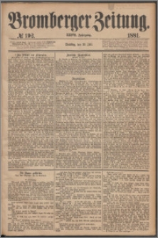 Bromberger Zeitung, 1881, nr 192