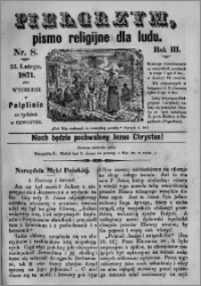 Pielgrzym, pismo religijne dla ludu 1871 nr 8