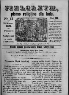 Pielgrzym, pismo religijne dla ludu 1871 nr 12